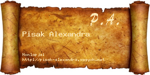 Pisak Alexandra névjegykártya